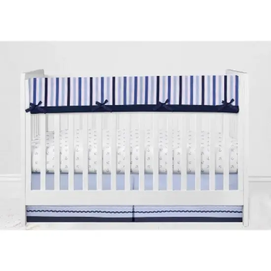 Bacati - Little Sailor Long Crib Rail Guard Cover image {4}