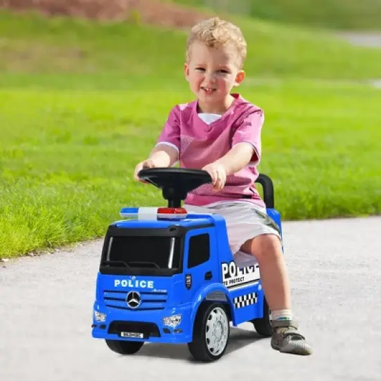 Costway Kids Ride On Push Police Car Licensed Mercedes Benz Push and Ride Racer image {1}