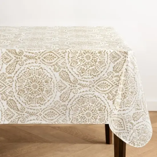 Elrene Savannah Boho Paisley Printed Vinyl Indoor/Outdoor Tablecloth - Elrene Home Fashions image {4}