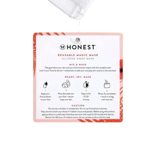 Honest Beauty Reusable Magic Silicone Sheet Mask image {4}