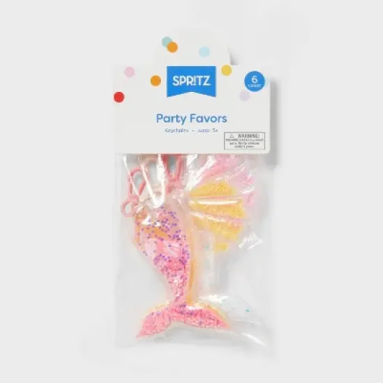6ct Mermaid Keychains Party Favor - Spritz&trade; image {2}