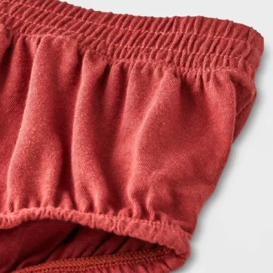 Grayson Collective Baby Girls' Solid 2pc Top & Bottom Set - Red image {2}