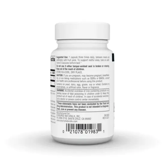 L-Tryptophan 500 mg by Source Naturals, Inc.  -  30 Capsule image {2}