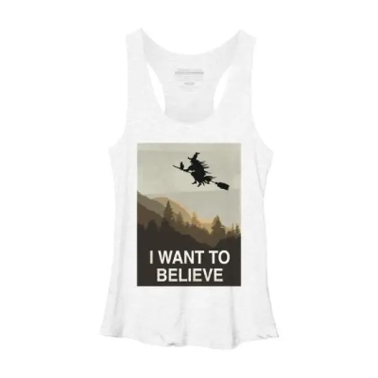 Women's Design By Humans Halloween: I want to believe By RedCowTees Racerback Tank Top image {3}