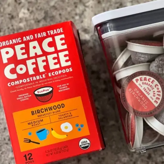 Peace Coffee Birchwood Medium Roast Coffee - 4.33oz/12ct image {3}