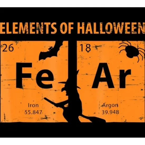 Women's Design By Humans Elements Of Halloween Tee (FeAr) Periodically By Luckyst Racerback Tank Top image {1}
