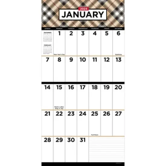 TF Publishing 2024 Wall Calendar 12"x12" Large Print image {1}