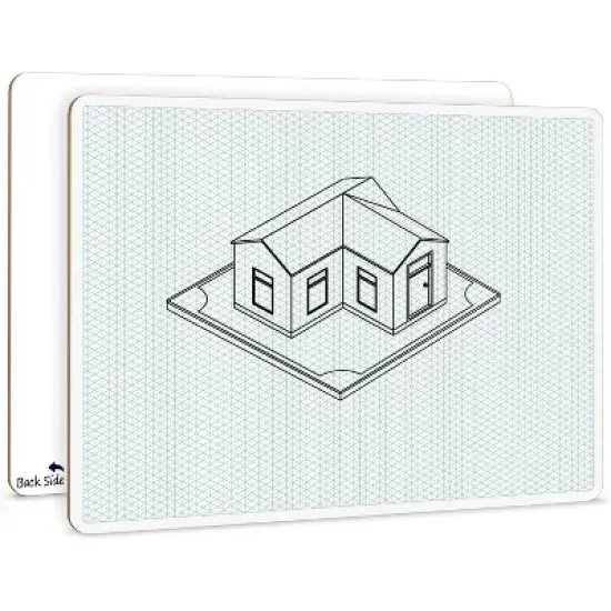 SCRIBBLEDO Isometric Grid 11"x14" Dry Erase Board image {8}