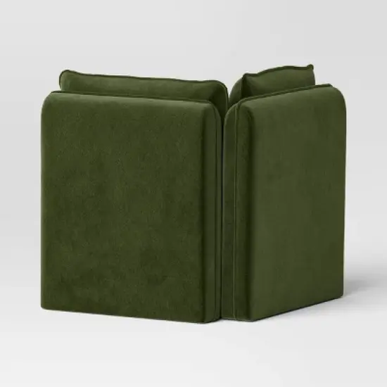 Haven Velvet Modular French Seam Corner Sofa Dark Green - Threshold&trade; image {3}
