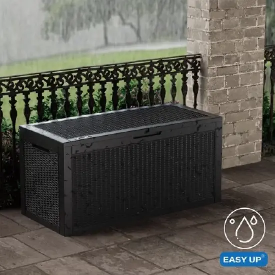 Chic Crate - 100 Gallon Water Resistant Resin Lockable Deck Box image {1}