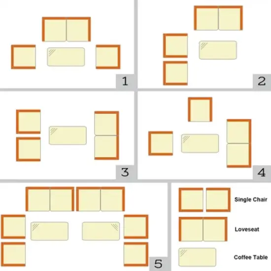 Costway 4PCS Patio Wicker Furniture Set Sofa Chair with Brown & Grey Cushion Covers Garden image {9}