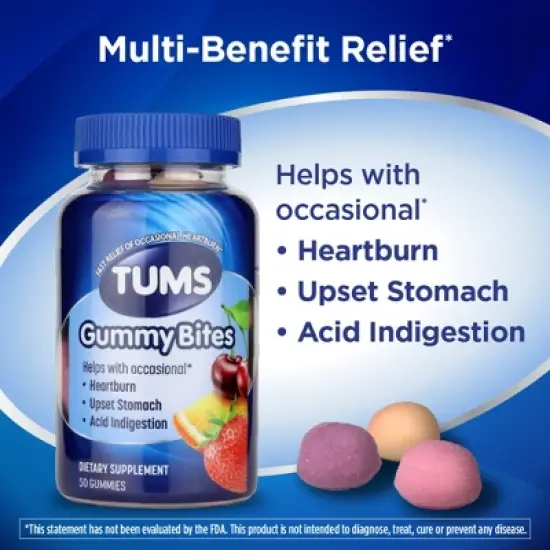 Tums Assorted Fruit Gummy Bites - 50ct image {3}