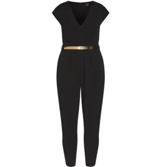 Women's Plus Size Evie Jumpsuit - black | CITY CHIC image {2}