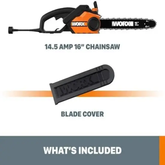 Worx WG303.1 14.5 Amp 16" Electric Chainsaw image {5}