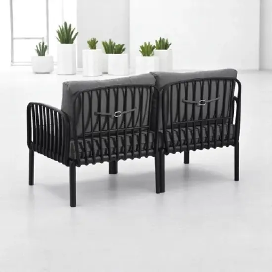 6-Piece Modular Outdoor Sofa Set with Cushions, Coffee Table & Removable Covers, Outdoor L-Shaped Sectional Sofa Set for Patio image {9}