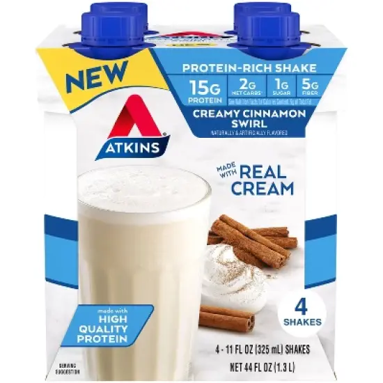 Atkins Cinnamon Swirl Nutritional Shakes - 44 fl oz/4pk image {7}