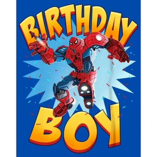 Boy's Marvel Mech Suit Spider-Man Birthday T-Shirt image {1}