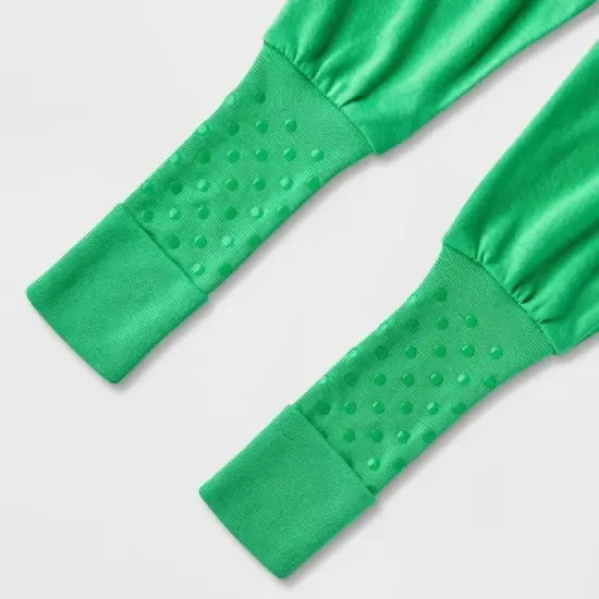 Toddler Adaptive 2pc Port Access Pajama Set - Cat & Jack&trade; Green image {3}