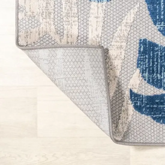 Monstera Tropical Leaf High-Low Indoor/Outdoor Area Rug - JONATHAN Y image {6}