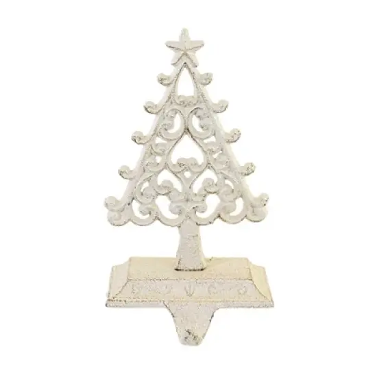Christmas 6.5 Inch Ornate Tree Stocking Holder Stocking Holder , Cast Iron Rustic (1PC) image {4}