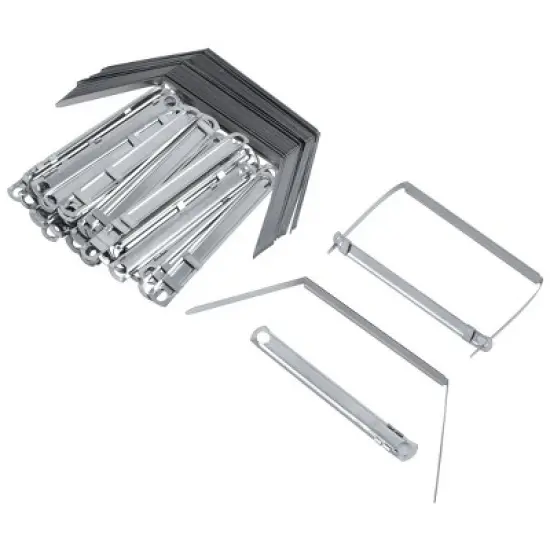 Unique Bargains 50 Pcs Silver Tone Office File Document Clip Prong Paper Fastener 2" Sheet Capacity image {3}