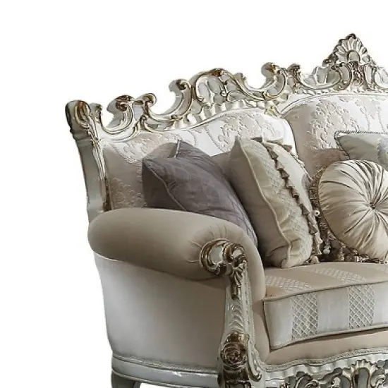 84" Picardy Li Fabric Sofa Antique Pearl - Acme Furniture image {3}