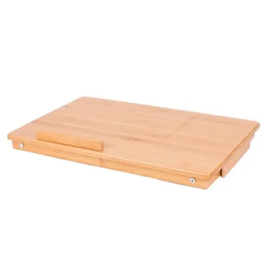 BIRDROCK HOME Bamboo Laptop Bed Lap Tray  - Natural image {6}