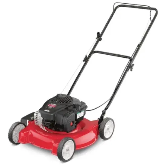 Yard Machines Gas Powered Push Lawn Mower with 125cc Engine Oil and 20 Inch Steel Cutting Deck with Side Discharge for Outdoor Yards image {1}