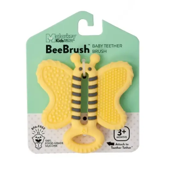 Malarkey Kids Tooth Brush Teether - Bee Brush image {1}