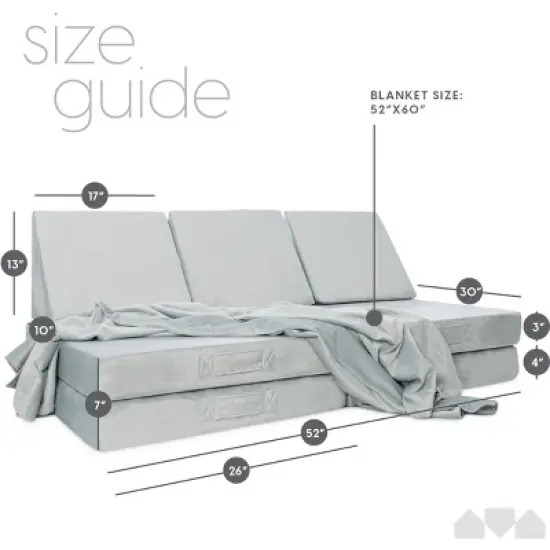 Milliard Kids and Toddler Sofa Play Couch With Bonus Blanket image {2}