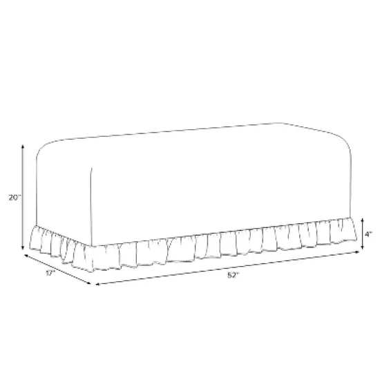 Ruffle Slipcover Dining Bench - Threshold&trade; designed with Studio McGee image {4}