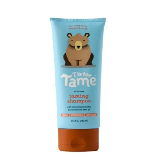 T is for Tame - 3-in-1 Baby Shampoo, Tear-Free, Cleanses, Conditions, Detangles with Plant-Based Ingredients, Frizz-Control, 6.76 fl oz image {6}