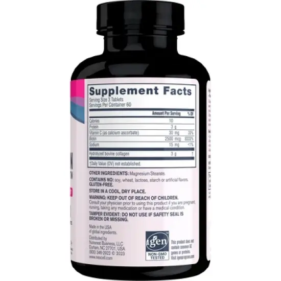 NeoCell Super Collagen + Vitamin C & Biotin for healthy hair, beautiful skin, and nail support- Dietary Supplement, 180 Tablets (Package May Vary) image {1}