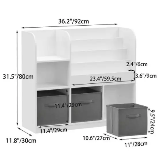 Kids Bookcase and Bookshelf, Multifunctional Bookcase image {3}