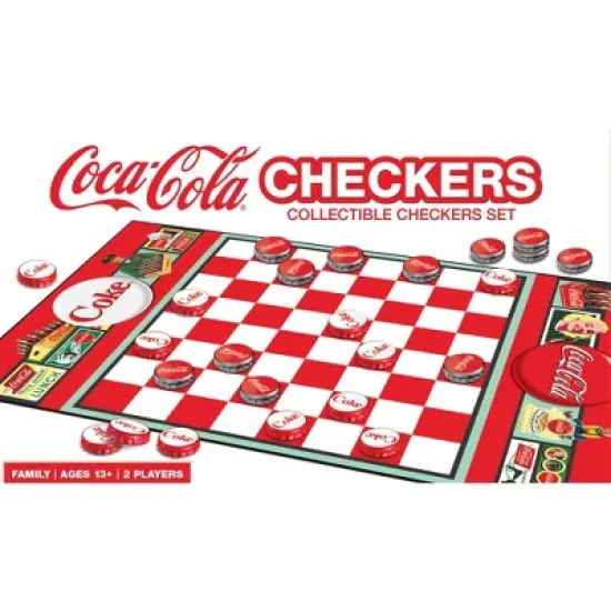 MasterPieces Family Game - Coca-Cola Checkers - Officially Licensed Board Game for Families image {1}