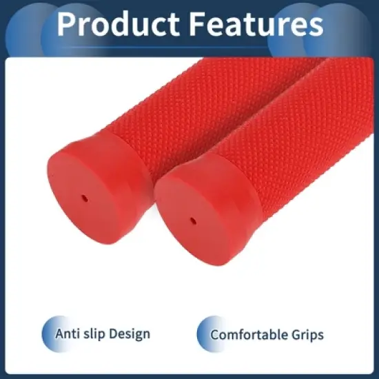 Unique Bargains Bike Handlebar Grips Covers 5.12" Red 1 Pair image {4}