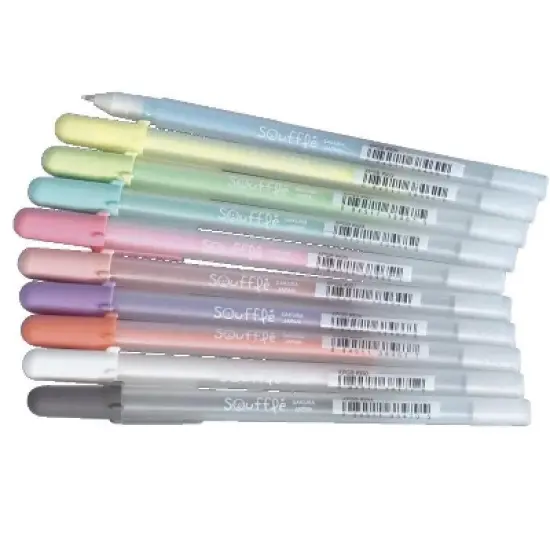 Sakura Gelly Roll Souffle Pens, 1 mm Bold Tip, Assorted Colors, Pack of 10 image {1}