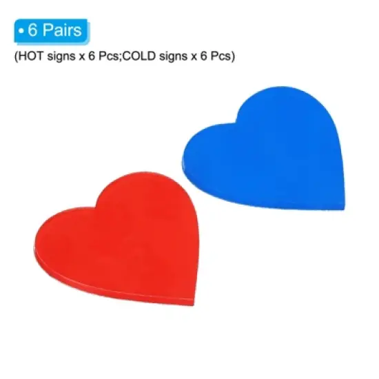 Unique Bargains Acrylic Kitchen Home Business Self Stick Hot and Cold Water Label image {2}