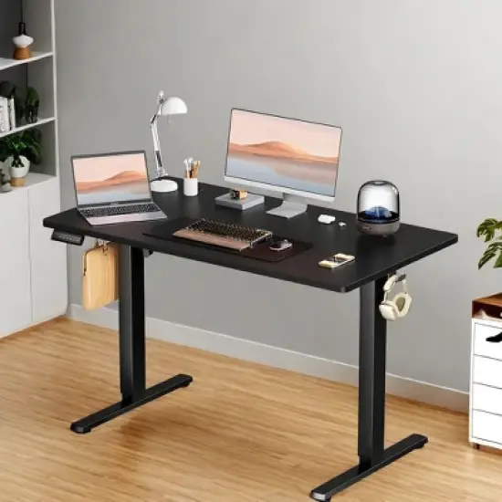 FONTOI Ergonomic Standing Desk, Height Adjustable Computer Desk with Control Pane image {5}