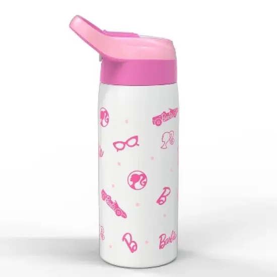 Zak Designs 19 fl oz Stainless Steel Vacuum Insulated Riverside Barbie Water Bottle: Kids & Toddler Pink Drinkware image {2}