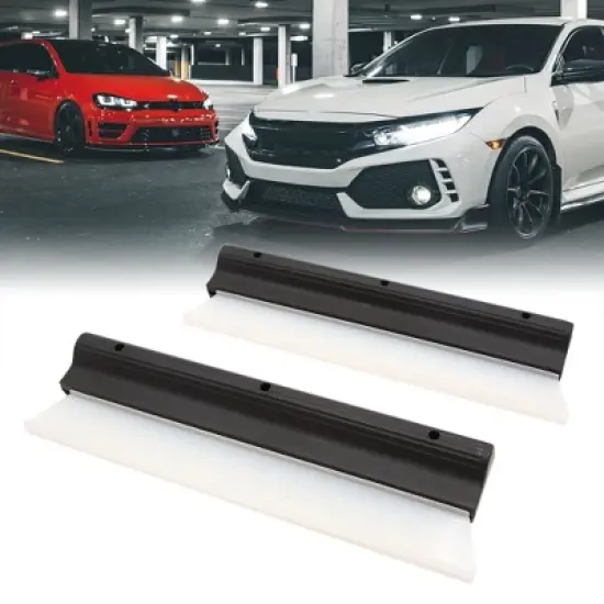 Unique Bargains 2Pcs Car Silicone Water Wiper Scraper Windshield Window Glass Squeegee Black image {1}