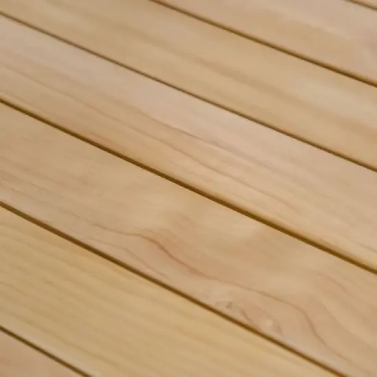 Greemotion 59" Mackay Teak Wood & Metal Rectangle Outdoor Dining Table with Umbrella Hole Natural: Scandinavian Style, Seats 6 image {7}