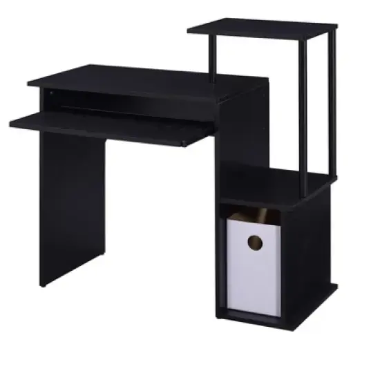 NicBex Gaming Desk Computer Table with Side open Shelves&Keyboard Tray,Versatile Home Office Desk for Study&Office,Home Workstation image {5}