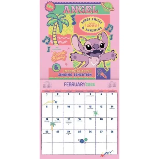 Disney 2026 Stitch 12"x12" Wall Calendar image {2}