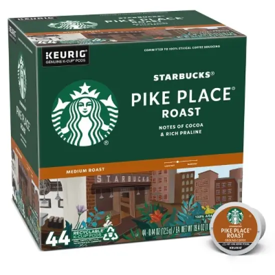 Starbucks Medium Roast K-Cup Coffee Pods Pike Place Roast for Keurig Brewers image {6}