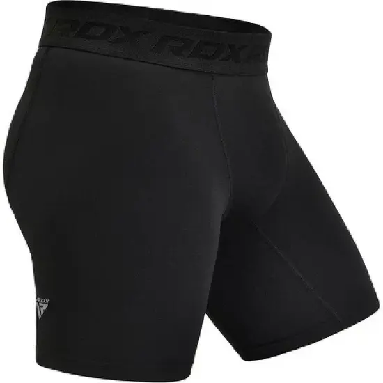 RDX SPORTS T15 Mens Black Compression Shorts, Athletic Wear, Fitness Gear, Training Apparel, High Performance, Gym Shorts, Activewear. image {4}