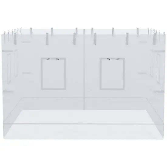 Outsunny Canopy Screen Walls, Replacement Netting with 6 Service Windows and 1 Door, for 10' x 10' Canopy Tent, White image {4}