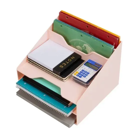 Mind Reader Desktop Organizer Vertical File Holder Plastic image {3}