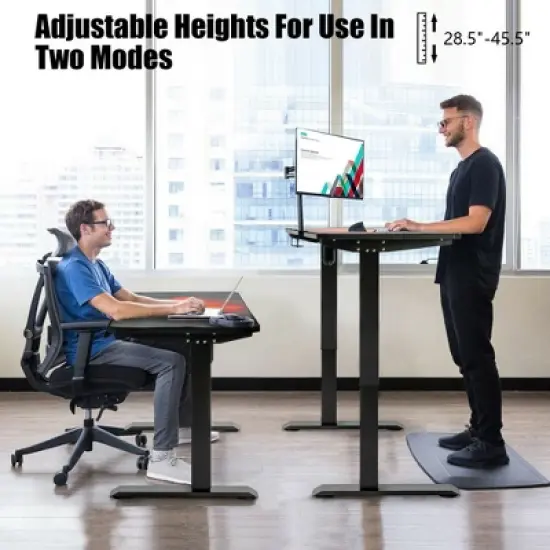 Costway Electric Standing Gaming Desk Sit to Stand Height Adjustable Splice Board image {5}