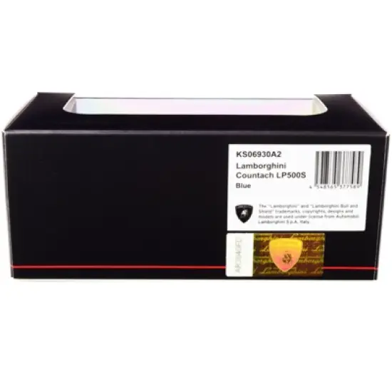 Lamborghini Countach LP500S Blue with Gold Stripes 1/64 Diecast Model Car by Kyosho image {2}